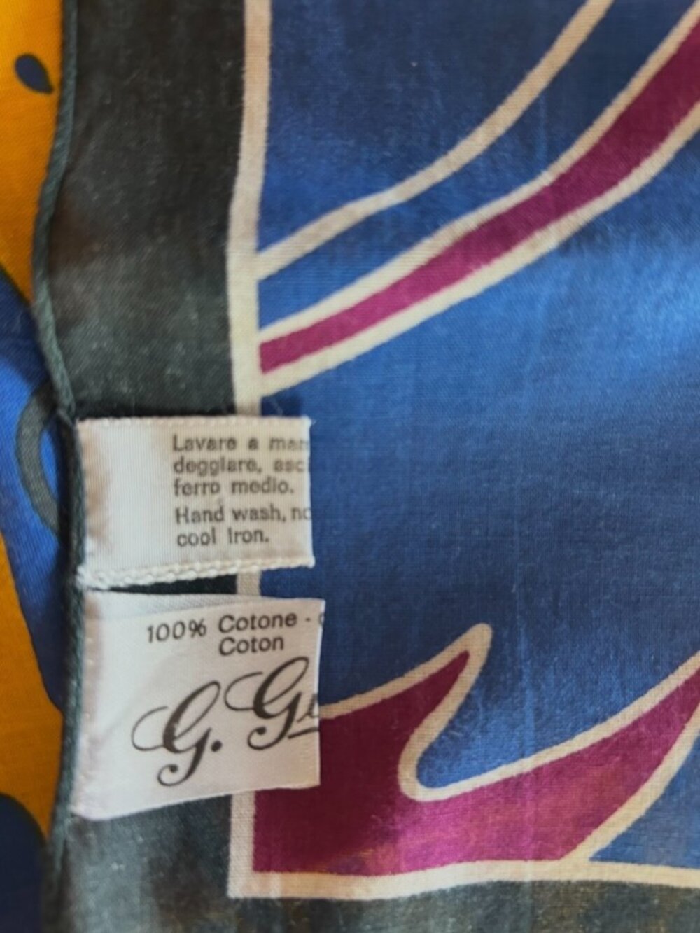 Vintage Gucci 1970's Cheetah Pattern Cotton Pocket Square Handkerchief Italy - Picture 6 of 9